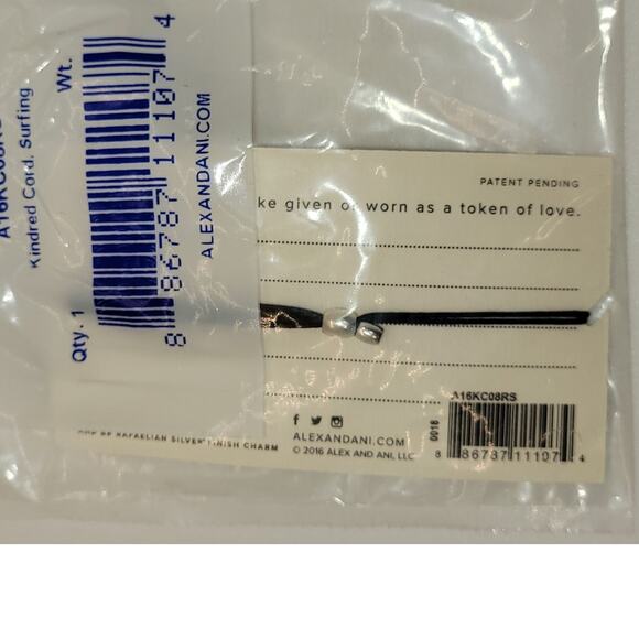 Alex and Ani bracelet Surfing Pull Cord Rafaelian Silver - Picture 3 of 4